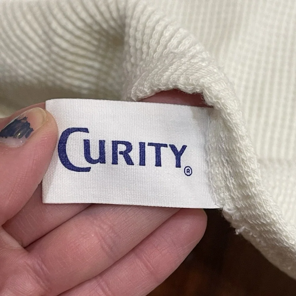 Curity Solid Cream Off‎ White Thermal Baby Blanket Unisex Waffle Weave Cotton